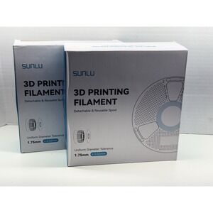 SUNLU PLA+2.0 3D Printer Filament 1.75mm 1KG Accuracy +/- 0.02mm PLA+ Black (2)‎